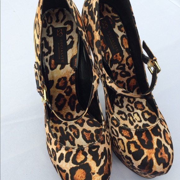 Socialite leopard print Mary Jane high heel shoes - Picture 7 of 7
